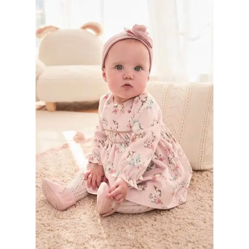 Vestito stampato rosa neonata 0-18mesi Mayoral 2809 - OOPS by BabyBimbo 0-16