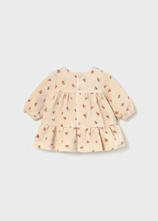 Vestito Vellutato Neonata con Stampa Floreale - Mayoral