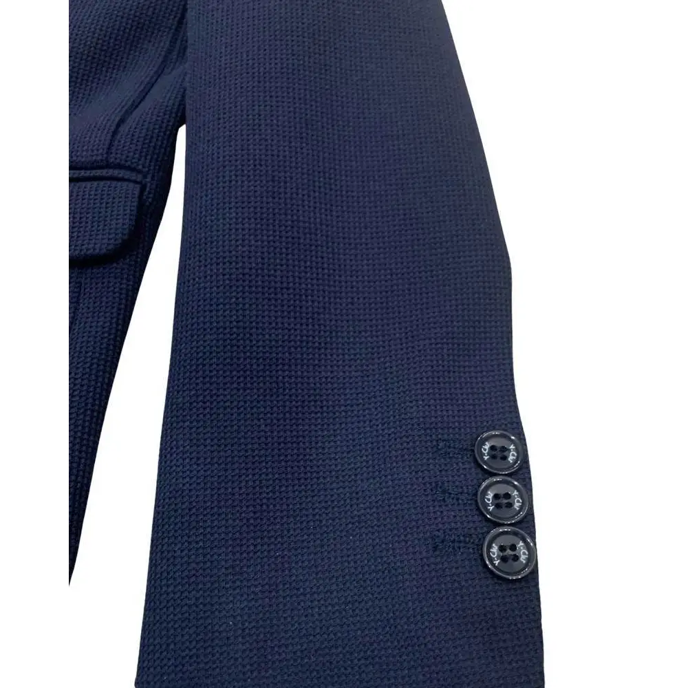 giacca elegante ragazzo 8-16 anni blu navy manica con trama tessuto tre bottoni e taschino