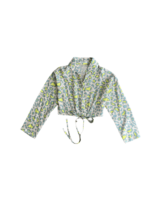 Camicia corta maculato per bambina da 8anni a 16anni Y-Clù Y19145 - OOPS by BabyBimbo 0-16