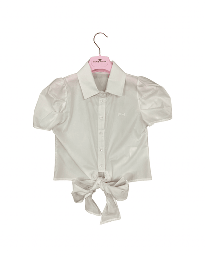 Camicia manica corta con nodo per ragazza da 8anni a 16anni Paris Hilton PHJSS1973 - OOPS by BabyBimbo 0-16