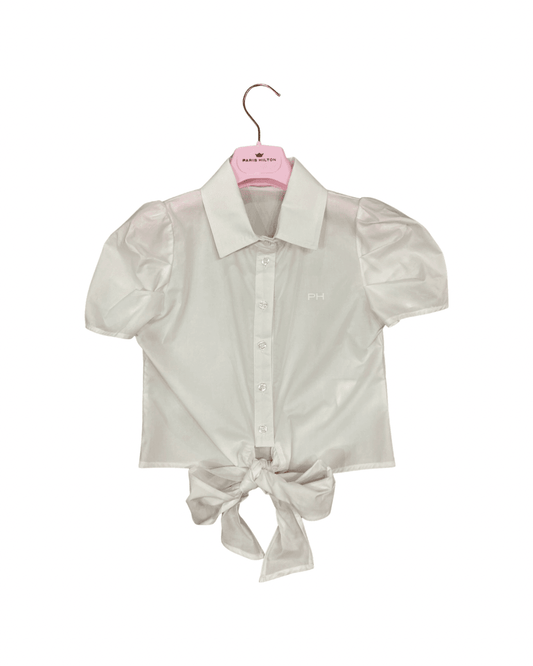 Camicia manica corta con nodo per ragazza da 8anni a 16anni Paris Hilton PHJSS1973 - OOPS by BabyBimbo 0-16