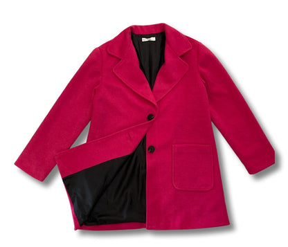 Abbigliamento per bambini , Cappotto fuxia per ragazza  Y-CLU Y18104 - BabyBimbo 0-16, abbigliamento bambini