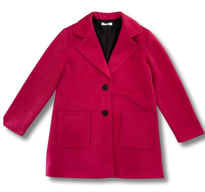 Abbigliamento per bambini , Cappotto fuxia per ragazza  Y-CLU Y18104 - BabyBimbo 0-16, abbigliamento bambini