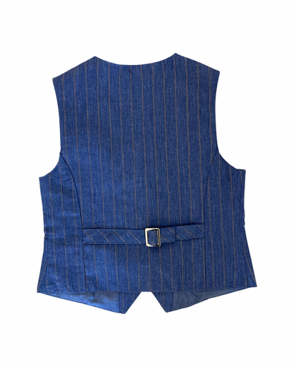 gilet , Gilet a righe foderato blu/rig per Bambino da 3anni a 7anni Y-Clu BYB9361 - BabyBimbo 0-16, abbigliamento bambini