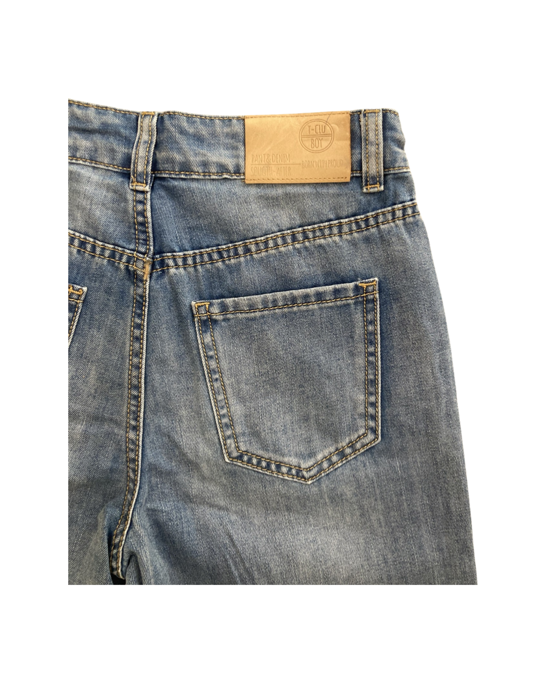 pantalone , Jeans corto regolabile in vita per Ragazzo da 8anni a 16anni Y-Clu BY9098 - BabyBimbo 0-16, abbigliamento bambini