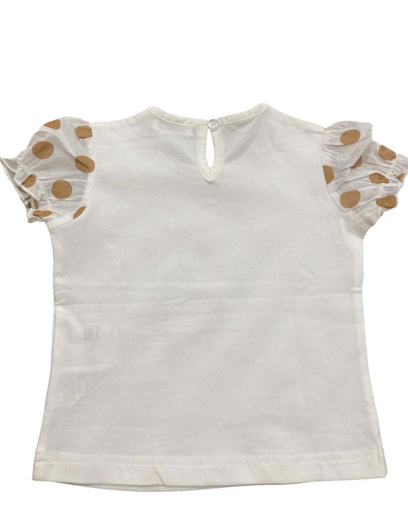 maglietta , Maglietta ballerina per neonata Pois Y-Clu YN9799 - BabyBimbo 0-16, abbigliamento bambini