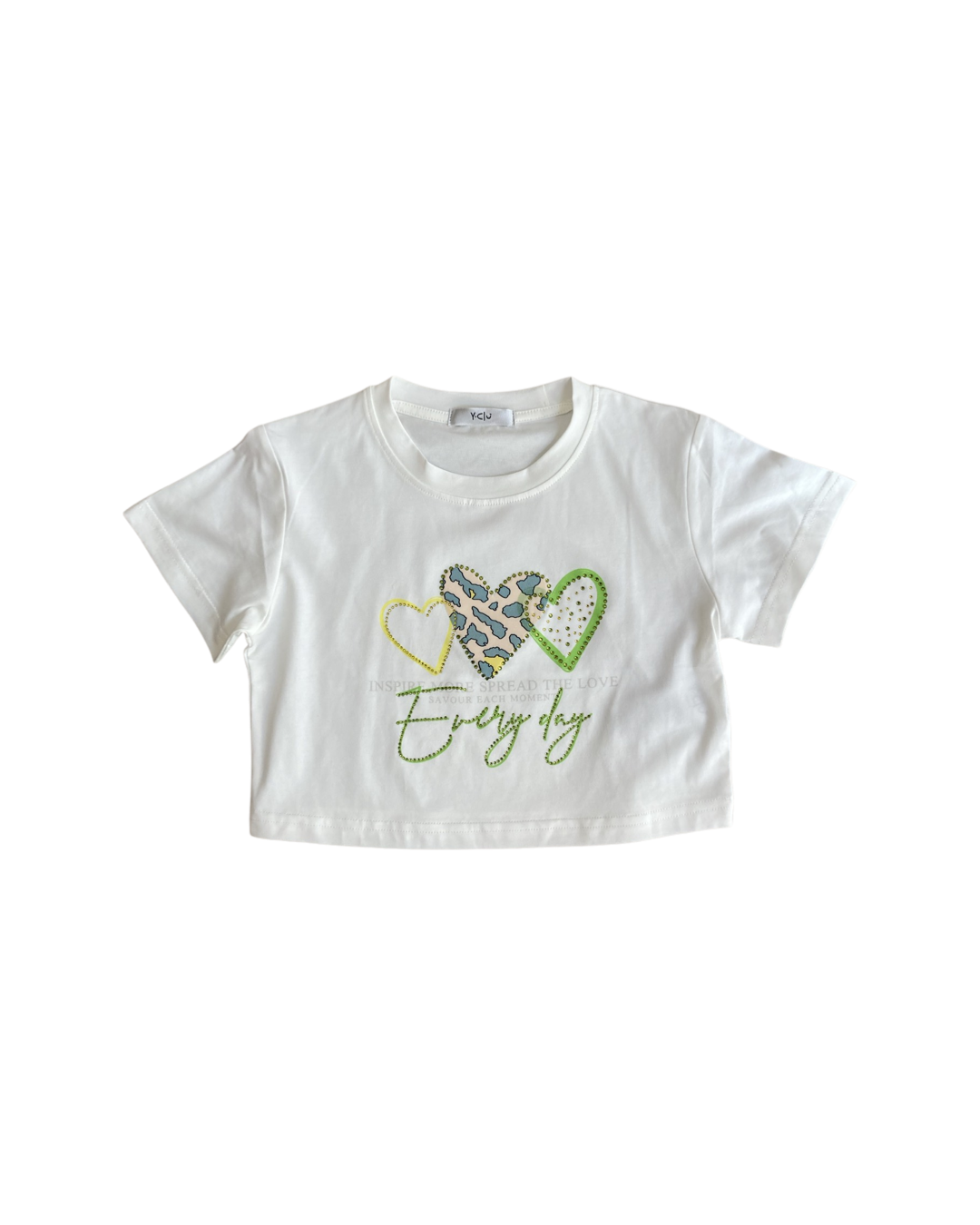 maglietta , Maglietta corta  per bambina da 8anni a 16anni Y-Clù Y19141 - BabyBimbo 0-16, abbigliamento bambini