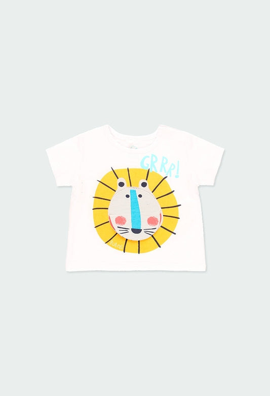 maglietta , Maglietta jersey lioni per neonati - organico Boboli 134176 - BabyBimbo 0-16, abbigliamento bambini