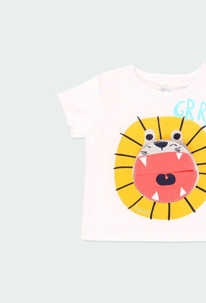 maglietta , Maglietta jersey lioni per neonati - organico Boboli 134176 - BabyBimbo 0-16, abbigliamento bambini