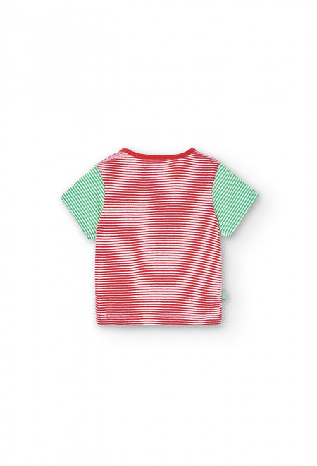 Maglietta , Maglietta manica corta a righe per neonati Boboli 126188 - BabyBimbo 0-16, abbigliamento bambini