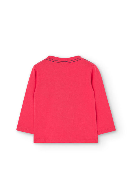 Maglietta , Maglietta rossa di cotone stampata per bambino 18mesi-8anni Boboli 307011 - BabyBimbo 0-16, abbigliamento bambini