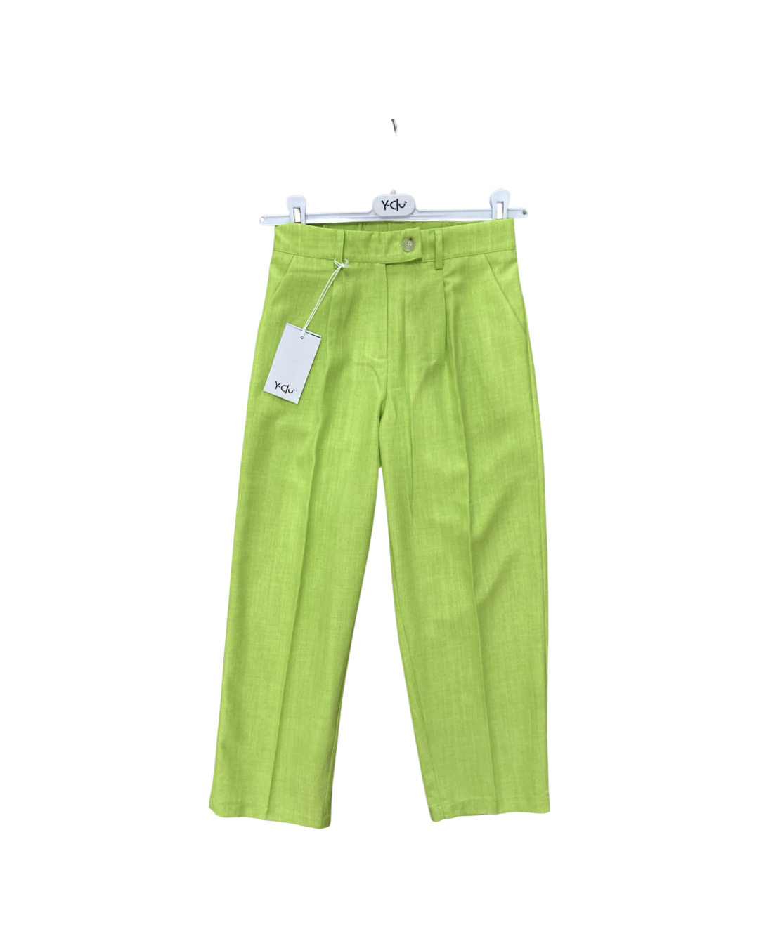 pantalone , Pantalone Lunghe verde elastico in vita  per bambina da 8anni a 16anni Y-Clù Y19147 - BabyBimbo 0-16, abbigliamento bambini