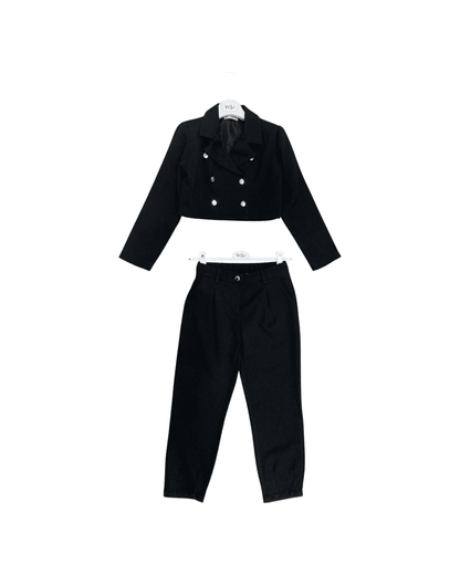 Pantalone colore nero per bambina da 8anni a 16anni Y-Clù Y18093 - OOPS by BabyBimbo 0-16