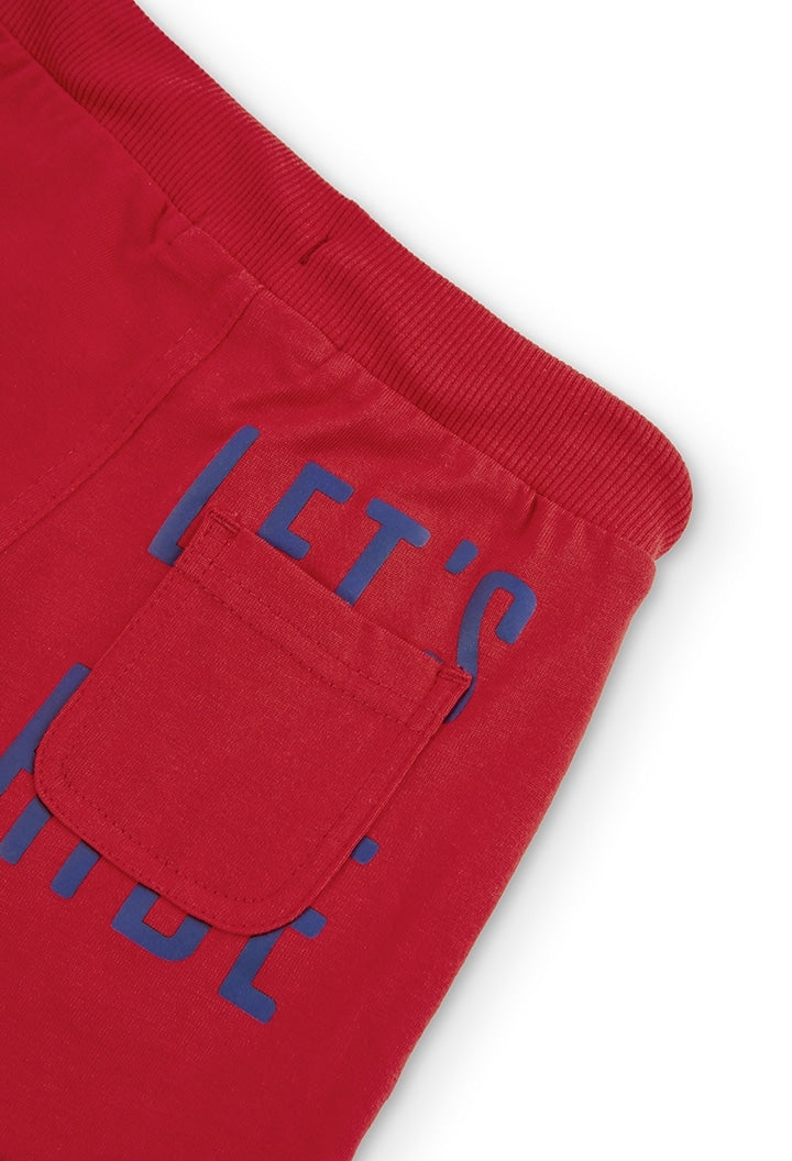 pantalone , Pantalone corto rosso per Bimbo Boboli 306076 - BabyBimbo 0-16, abbigliamento bambini