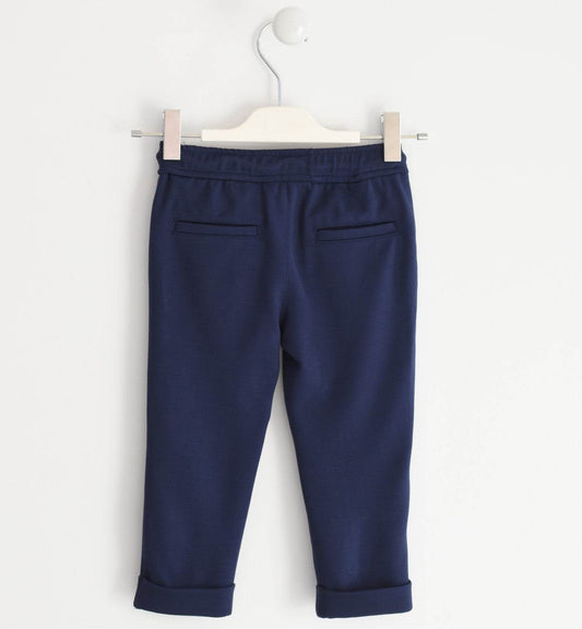 Pantalone in punto milano per bimbo colore Navy Sarabanda 0j141 - OOPS by BabyBimbo 0-16