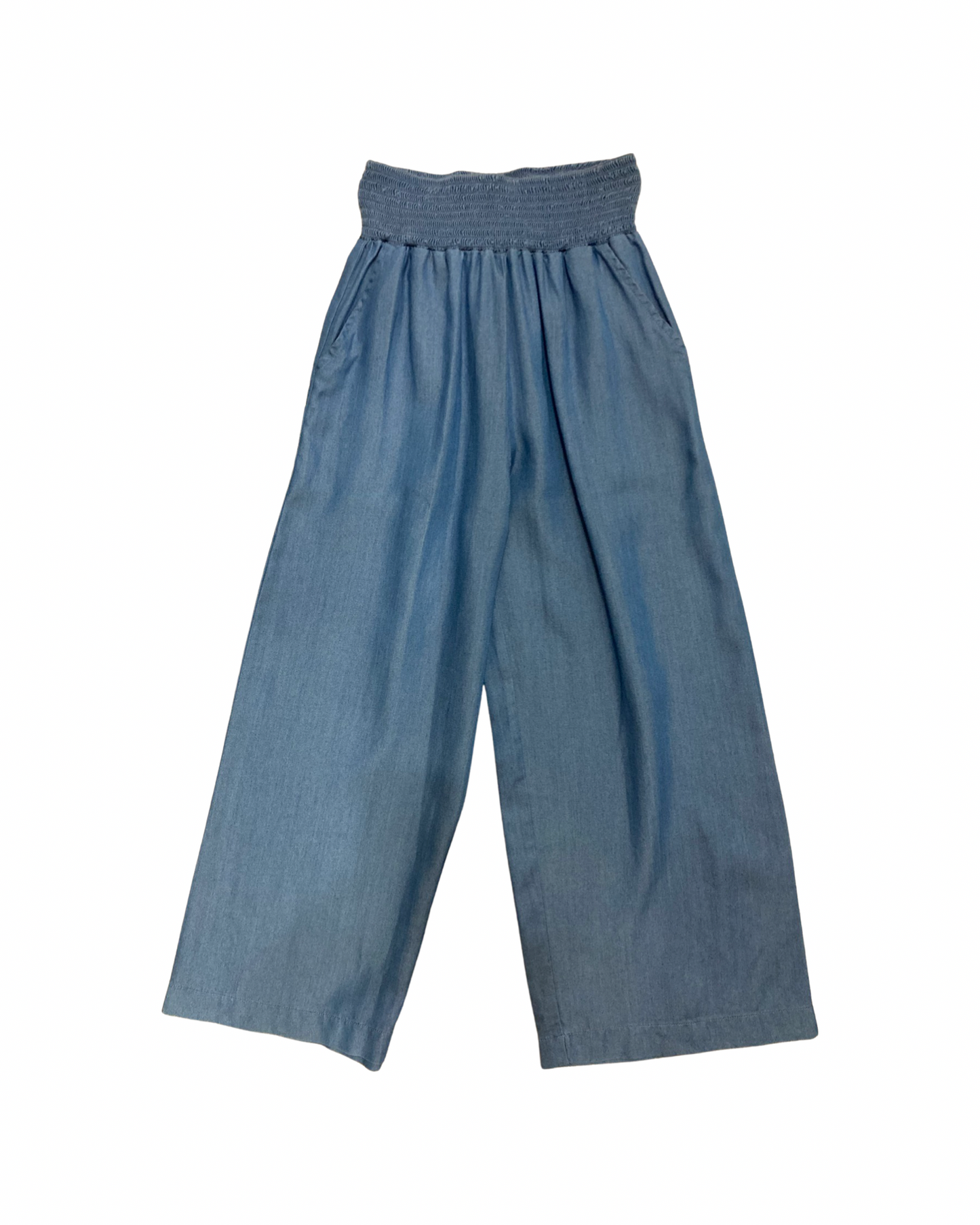 pantalone , Pantalone larghe morbide colore Jeans per bambina da 8anni a 16anni Y-Clù Y19100 - BabyBimbo 0-16, abbigliamento bambini