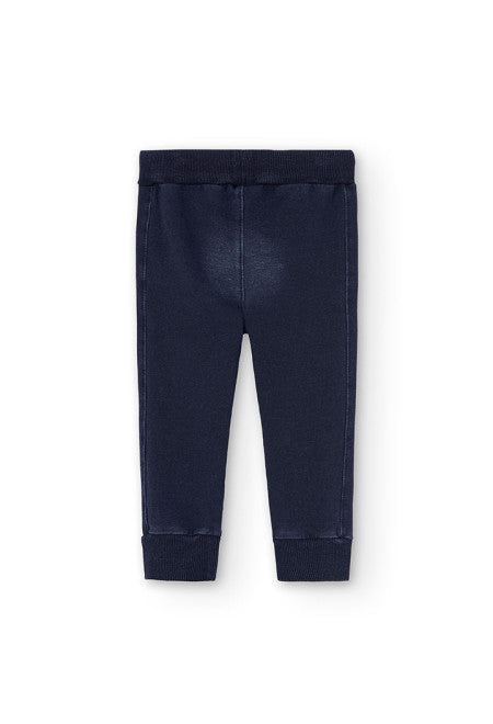 pantaloni , Pantalone morbide effetto jeans con pulsino per bambino 18mesi-8nni Boboli 390013 - BabyBimbo 0-16, abbigliamento bambini