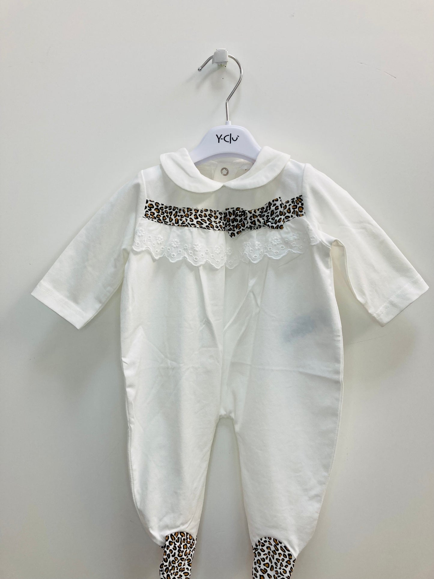 Tutina , Tutina neonata  primavera con applicazione Y-Clù YN17631 - BabyBimbo 0-16, abbigliamento bambini